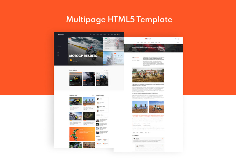 BikerPath Motorcycle News site Template